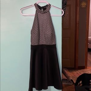 Black and Silver satin Dress